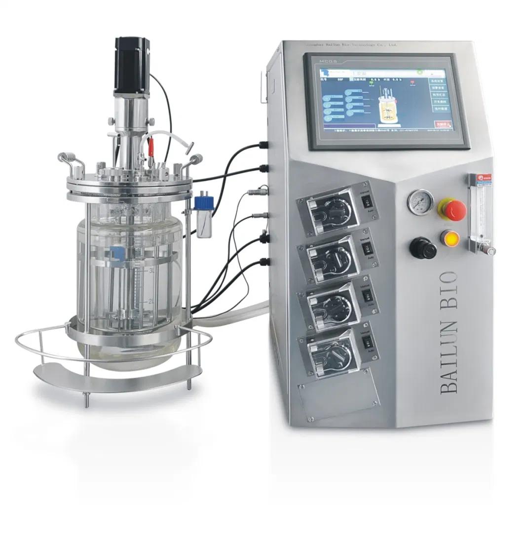 20L Glass Fermenters Microbiology Lab Bioreactors in Tissue Engineering with Safe and Advanced Control System